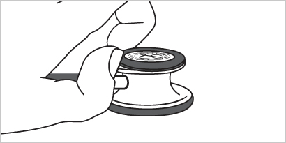 1、双面3M™ Littmann®听诊器胸件**的较小面可以转换为传统的开放式钟面。使用时带有钟面防寒圈。
